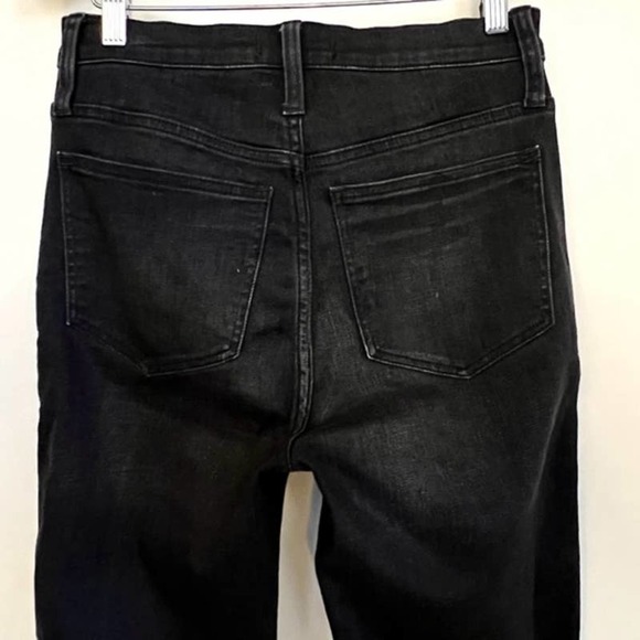 MADEWELL SIZE 25 HIGH RISE SLIM STRAIGHT LEG RICHGROVE BLACK WASH DENIM JEANS - Picture 10 of 12